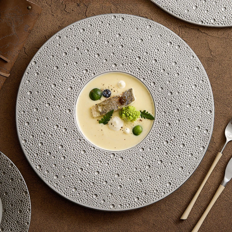 Home Cooking Meals - Kreatywny Meteor Planet Okrągły Ceramiczny Talerz
