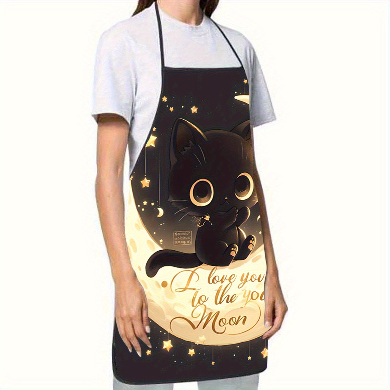 Uroczy czarny fartuch z kotem  – Mom'S Home Cooking recenzja i cena